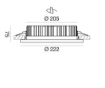 Immagine di Faretto Incasso Rotondo Ø22,2 cm Led 30w 3000k 4000k Lyra Gea Led