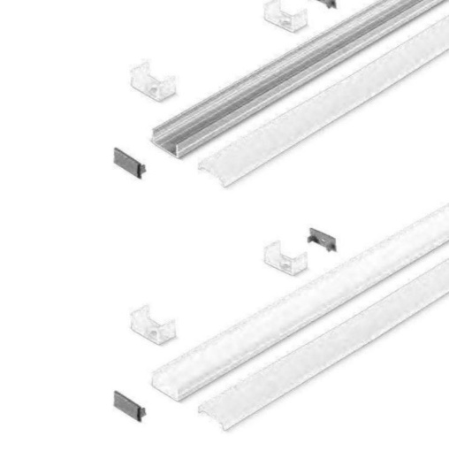 Immagine di Profilo In Alluminio Da Superficie Pix Per Strip Led 2 metri Gea Led