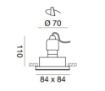 Immagine di Faretto Incasso Quadrato Per Bagno IP65 Aurora Bianco GFA374 Gea Led