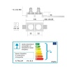 Immagine di Faretto Di Gesso Doppio Incasso A Scomparsa Rettangolare 2 Luci GU10 Isyluce 818