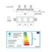 Immagine di Faretto Di Gesso Bianco Portafaretto 3 Luci GU10 Da Incasso Per Controsoffitto Isyluce 819