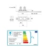 Immagine di Faretto 2 luci GU10 In Gesso Da Incasso Per Controsoffitto Isyluce 835