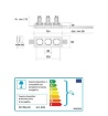 Immagine di Faretto 3 luci GU10 In Gesso Da Incasso Per Controsoffitto Isyluce 836