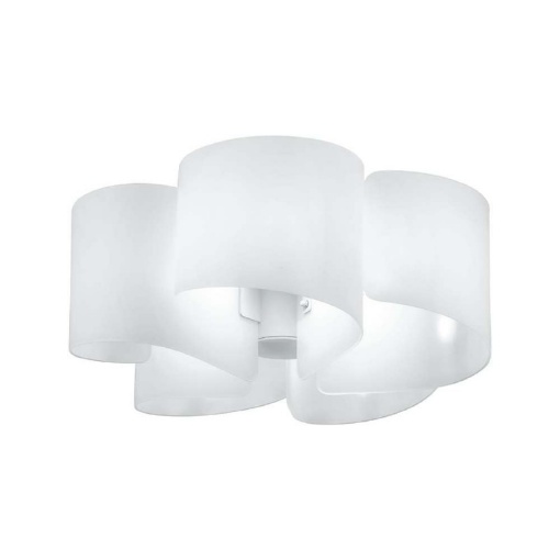 Picture of Lampadario Moderno Plafoniera Vetro Bianco Curvato Per Soggiorno Imagine Fan Europe