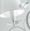 Immagine di Lampadario 6 Luci In Metallo Bianco Con Paralumi Perla Fan Europe