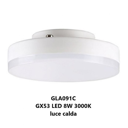 Immagine di Lampadina Led Gx53 8W 3000K Luce Bianca Calda 120° Gea Led