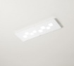 Immagine di Plafoniera Rettangolare 8 Luci Led Gx53 Bilbao Bianco 28x80 Gea Luce