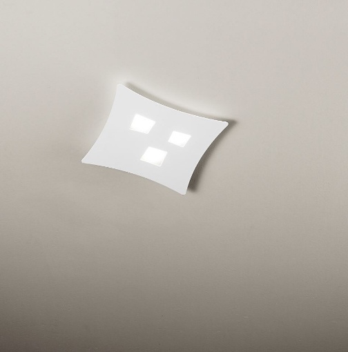 Immagine di Plafoniera Moderna Led Gx53 Isotta Bianca 44x40 Gea Luce