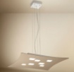 Immagine di Lampadario a Sospensione Biemissione Led Gx53 Tortora Isotta Gea Luce