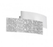 Picture of Applique Moderna Vetro Bianco Foglia Argento Lara 46 cm Gea Luce