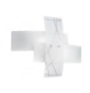 Immagine di Applique In Vetro Decorato Bianco Frida 34x46 cm Gea Luce