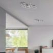 Immagine di Faretto Multiplo Da Incasso Scomparsa In Gesso Soffitto Heraea 5 Luci GU10 T257 Sforzin