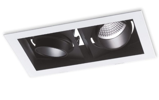 Picture of Faretto Da Incasso Rettangolare 2 Luci Orientabili Led 20w