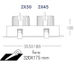 Picture of Faretto Da Incasso Rettangolare 2 Luci Orientabili Led 60w