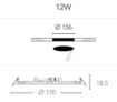 Picture of Faretto Incasso Tondo D.12 cm Nichel Per Controsoffitto Led 12w 4000k