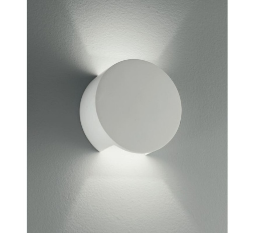 Immagine di Applique Rotonda Gesso Verniciabile Biemissione Leiron 1xG9 Led Luce Ambiente Design