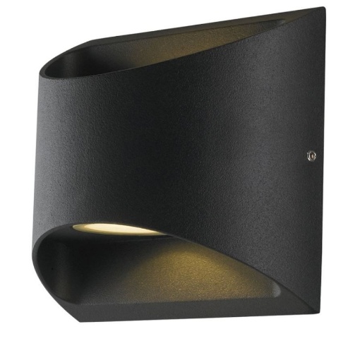 Immagine di Applique Led CCT Biemissione Veyron Nero IP54 Intec Light