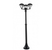 Immagine di Lampione 3 Luci Led Da Giardino Esterno Nero Megan 190 cm Intec Light