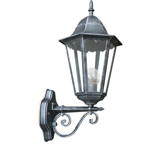 Immagine di Lanterna Vintage Classica Per Esterno Nero Argento Firenze Verso Sopra Intec Light