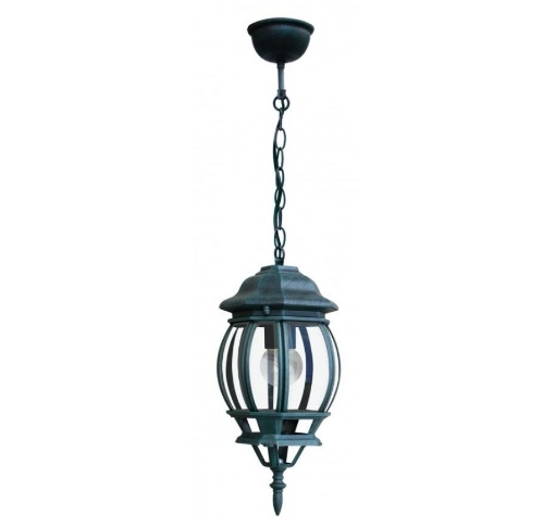 Picture of Lampadario Per Esterno Lanterna Classica Nero Santiago Intec Light