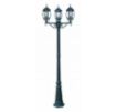 Immagine di Lampione Alto Classico Da Girdino 209cm Lanterne 3 Luci Nero Santiago Intec Light