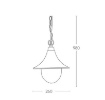 Immagine di Lampadario Da Esterno Lanterna IP44 Nero Pavia Intec Light