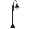 Immagine di Lampioncino Da Giardino Curvo Nero 130 cm Pavia Intec Light