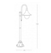 Immagine di Lampioncino Da Giardino Curvo Nero 130 cm Pavia Intec Light