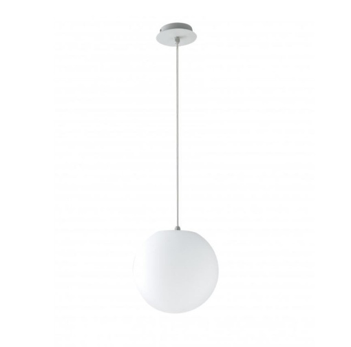 Immagine di Lampadario Da Esterno Boccia Plastica Bianca 30 cm Geco Sfera Intec Light