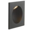 Immagine di Faretto Led Quadrato Segnapassi Incasso Parete 68 mm Onyx Nero IP54 Intec Light