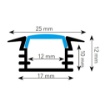 Immagine di Profilo In Alluminio Per Strip Led 2 mt Incasso Per Cartongesso