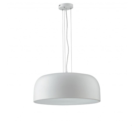 Immagine di Lampadario Moderno Per Cucina Cupola Bianca 4 luci E27 Bistrot Fan Europe