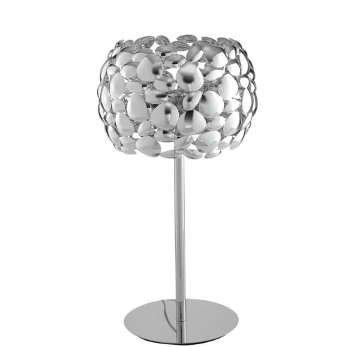 Immagine di Lampada Tavolo Cromata Metallo Dioniso 51 cm Design Moderno Fan Europe