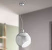 Immagine di Lampadario Sfera Orientabile Cromo Narciso 30 cm Fan Europe