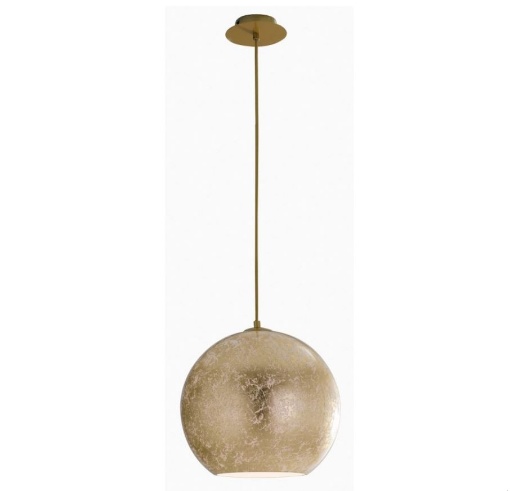 Immagine di Lampadario Pendente Sfera Aperta Vetro Foglia Oro 30cm Vanity Fan Europe