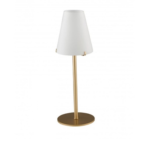 Immagine di Lampada Design Contemporaneo Vetro Cono Bianco Struttura Oro Canto Fan Europe