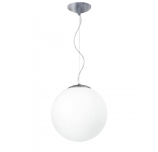 Immagine di Lampadario Moderno Sfera Vetro Bianco City 35 cm Luce Ambiente Design