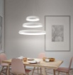 Immagine di Lampadario Led Anelli Diodi 3 Cerchi Bianco 102w 3200k Affralux 2051