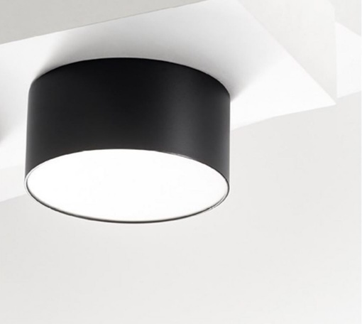 Immagine di Plafoniera Rotonda Cloe Nera Led 16w GPL243 Gea Led