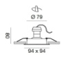 Immagine di Faretto Orientabile Incasso Per Controsoffitto Quadrato Alluminio GFA040 Gea Led