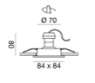 Picture of Faretto Da Incasso Quadrato Orientabile Orim Alluminio GFA050 Gea Led