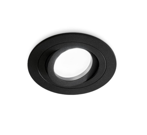 Immagine di Faretto Orientabile Rotondo A Incasso Nero 93mm GU10 GFA092 Gea