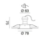 Picture of Faretto Da Incasso Rotondo Ø7,8 cm Sirius Alluminio GFA220 Gea Led