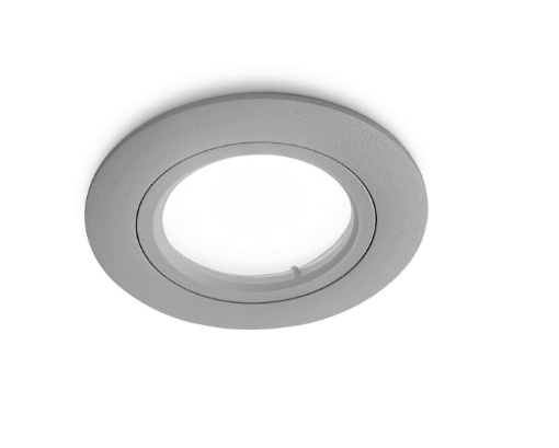 Immagine di Faretto Grigio 78mm Incasso IP44 Per Bagno Led GU10 GFA313 Gea