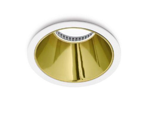 Immagine di Faretto Da Incasso Rotondo 9 cm Ceres Con Cover Oro GFA620 Gea Led