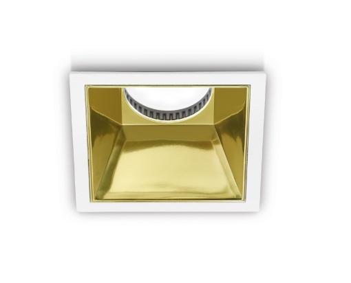 Immagine di Faretto Quadrato Incasso Fisso Oro 9x9 cm Ceres GFA623 Gea Led