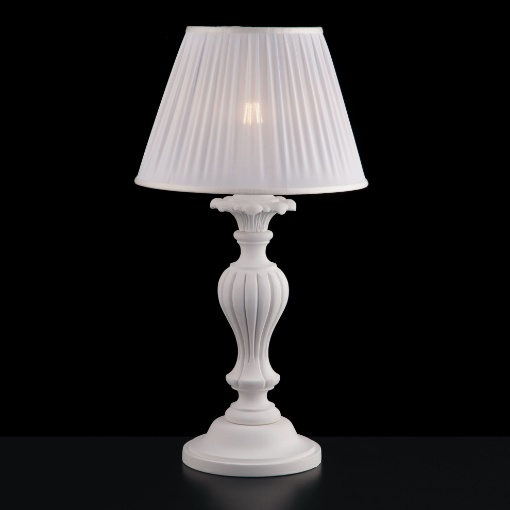 Immagine di Lume Alto Classico Legno Bianco Shabby Leonardo Bonetti