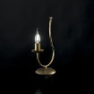 Immagine di Lume Classico 1 Luce Ferro Battuto Marrone con Decoro Oro Botte Be Light