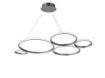 Immagine di Sospensione Cerchi Led 60w Dimmerabile Design Moderno Pois Silver Ondaluce