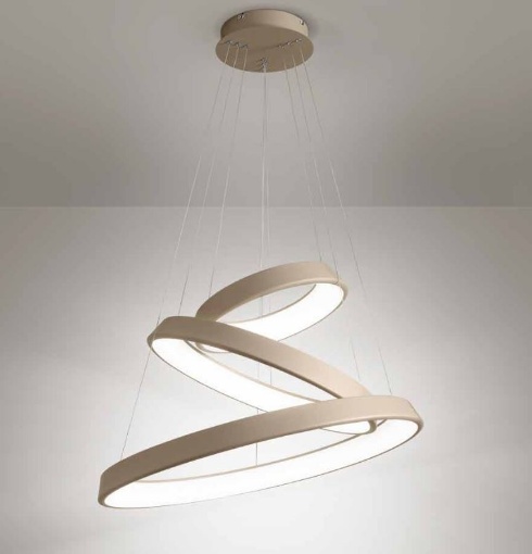 Immagine di Lampadario Moderno 3 Anelli Diodi Sabbia Led 102w 2051 Affralux